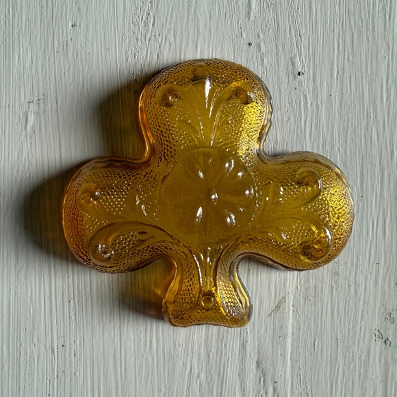 Tiara Sandwich Amber Glass Club Ashtray/Trinket Dish – Set of 4 - Picture 9 of 16